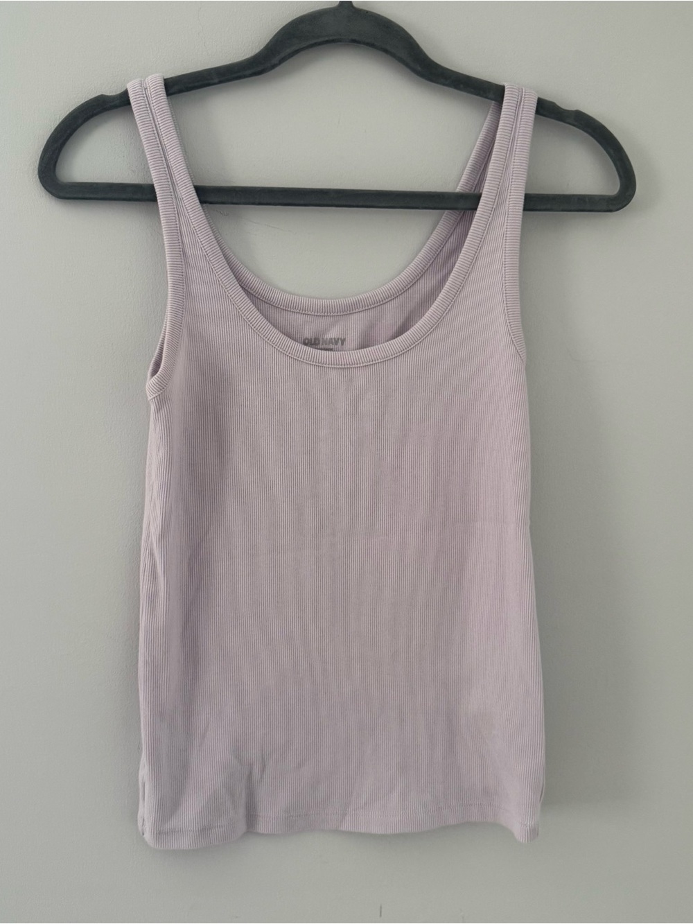 Old Navy Light Lavender Ribbed Scoop Tank Top